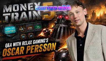 Tampilan visual kereta ikonik dalam seri Money Train 5 dengan latar belakang stasiun futuristik yang penuh aksi.